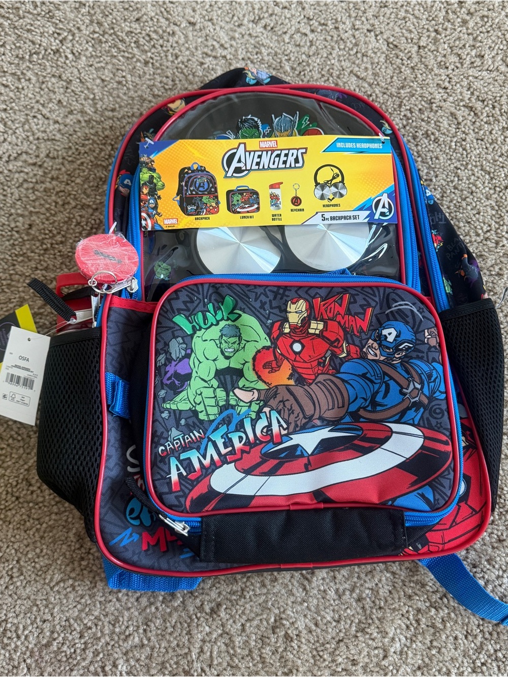Kids Backpack - Red, Blue, Black